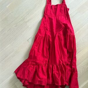 Red Tiered Sundress by Do+Be